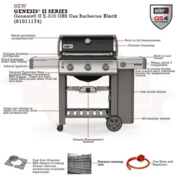 Weber Genesis II E-310 GBS Black With Cover -Grillora Sales 61011174 7179 2