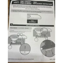 Weber One Touch Kettle Grill Gray Table Grey - 61476