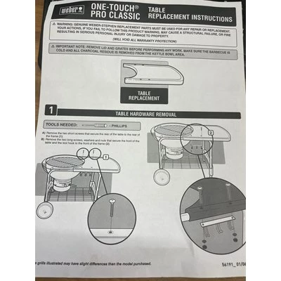 Weber One Touch Kettle Grill Gray Table Grey - 61476 1 Weber One Touch Kettle Grill Gray Table Grey - 61476